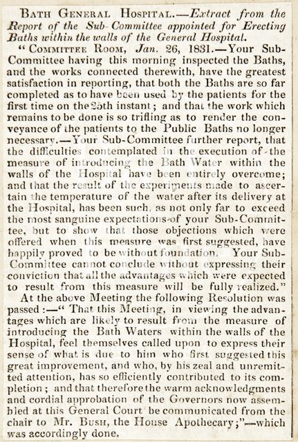 Bath General Hospital 1831