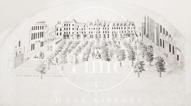 Fan view of Orange Grove, Bath 1737