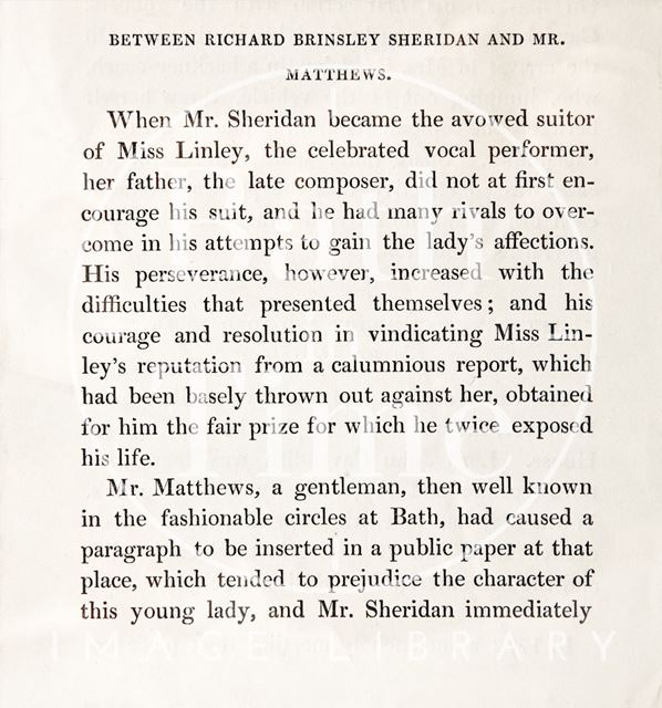 Duel between Mr. Sheridan and Mr. Matthews c.1870