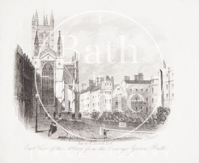 East View of the Abbey from the Orange Grove, Bath c.1848