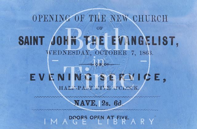 Opening of the New Church of St. John the Evangelist, Bath 1863