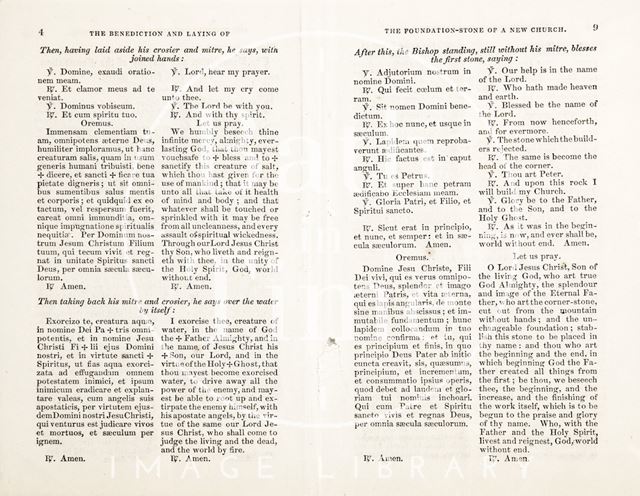 The Order of Laying the First Stone of a New Church, South Parade, Bath 1861