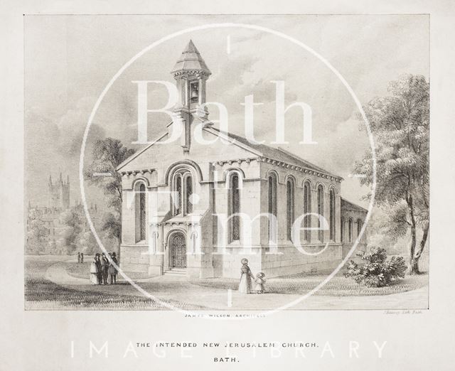 The intended New Jerusalem Church, Bath c.1843