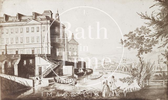 Copy of sketch View of Old ferry at South Parade, Bath c.1747