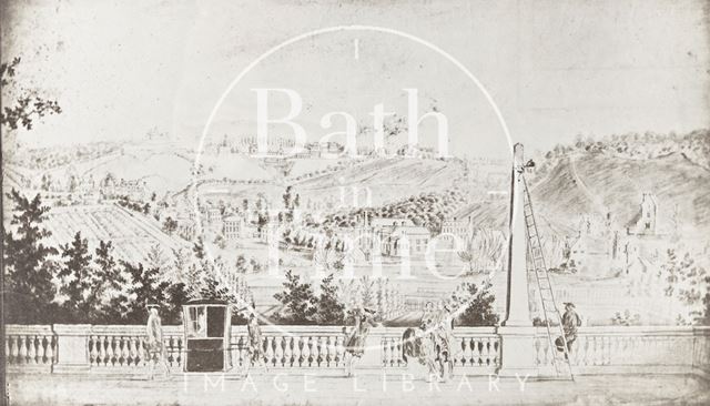 Copy of sketch View of Widcombe from South Parade, Bath c.1747