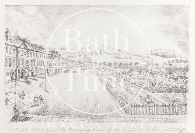 A Sketch taken from the Drawing Room of Mr. English's, 1, Kingston Sqre. (Pierrepont Street), Bath c.1850