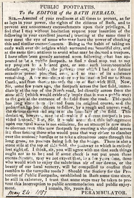 Public Footpaths 1851