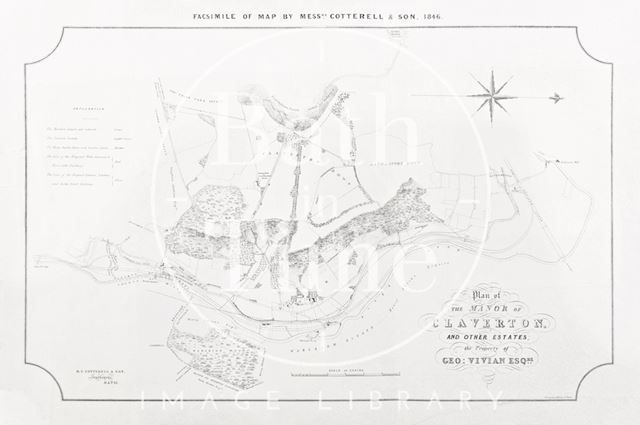 Plan of the Manor of Claverton and other estates the property of Geo. Vivian Esqre. c.1855