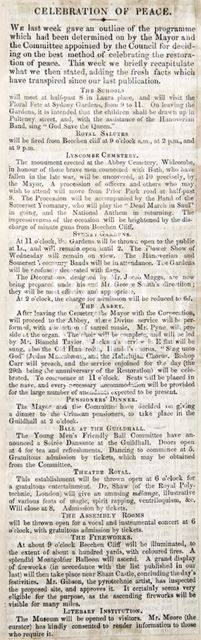 Celebration of Peace, Bath 1856