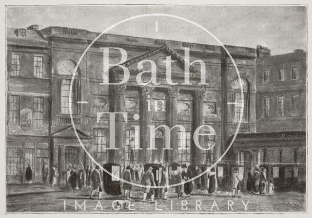 Sedan chairs outside the Pump Room, Bath c.1910