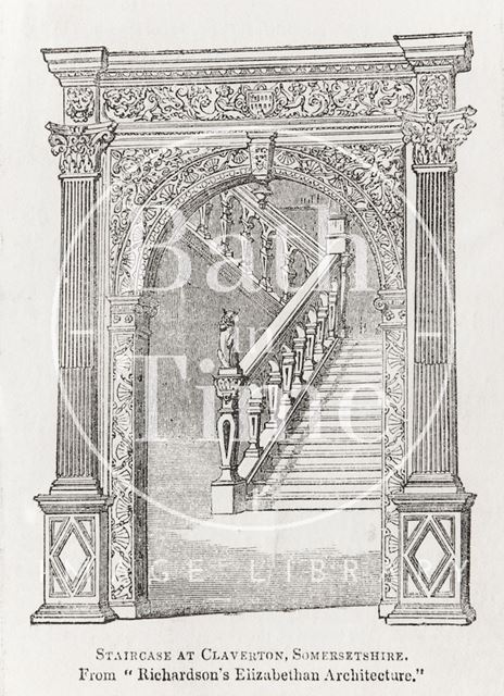 Staircase at Claverton Manor, Somersetshire c.1840-1870