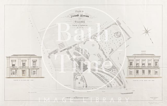 Plan of Freehold Mansion called Vellore in the Parish of Bathwick 1858