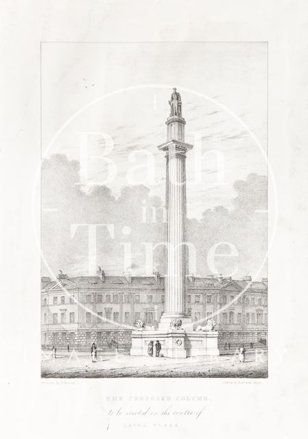 The Proposed Column, to be erected in the centre of Laura Place, Bath c.1832