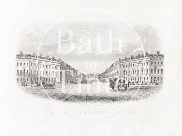 Laura Place and Great Pulteney Street, Bath 1850