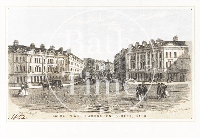 Laura Place and Johnston Street, Bath 1852