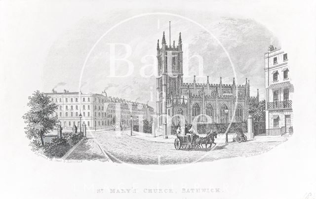 St. Mary's Church, Bathwick, Bath c.1837