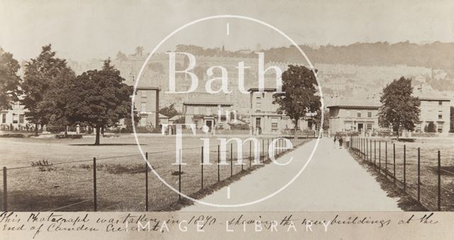 View of Camden Crescent from Henrietta Park, Bath 1870