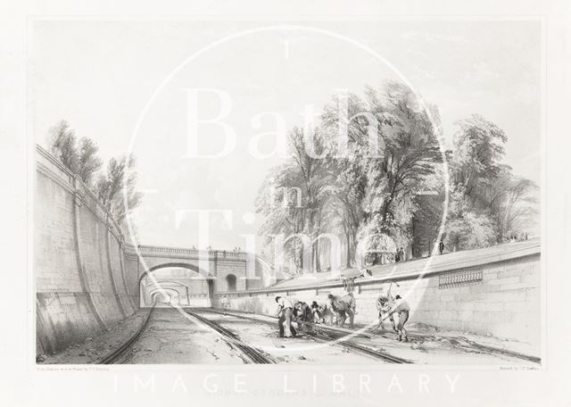 Navvies working on the Great Western Railway, Sydney Gardens, Bath c.1840