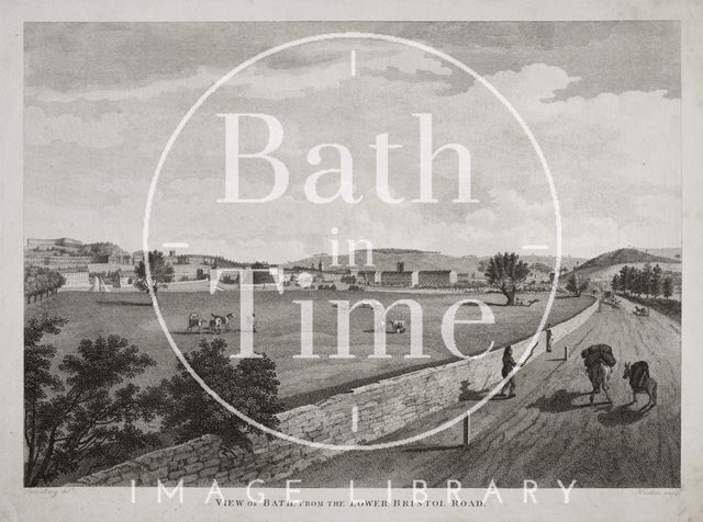 View of Bath from the Lower Bristol Road 1801