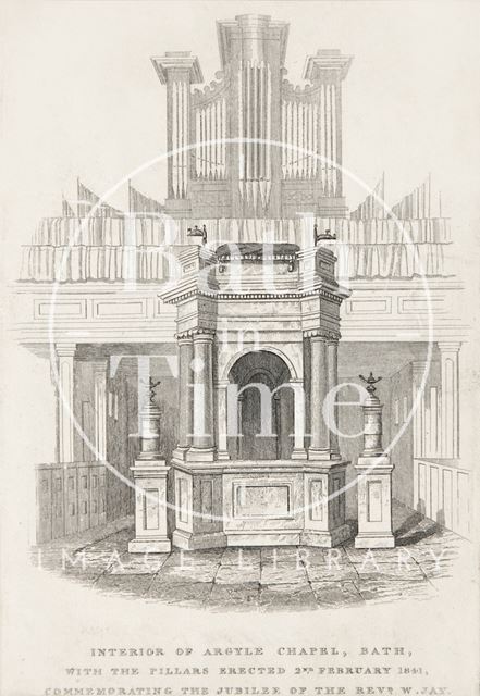 Interior of Argyle Chapel, Bath 1841