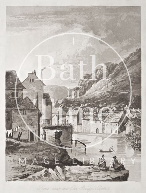 Scene near Old Bridge, Bath No. 38 1824