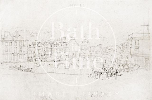 Sketch of the Old Bridge, Bath c.1790-1792