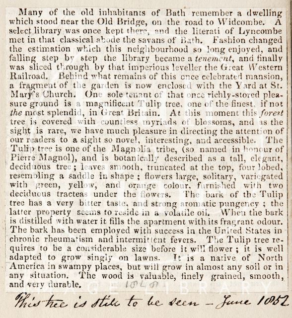 A dwelling that stood near the Old Bridge, Bath 1852