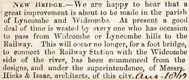 New Bridge, Widcombe, Bath 1862