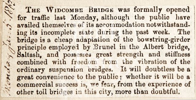 New Bridge, Widcombe, Bath 1863