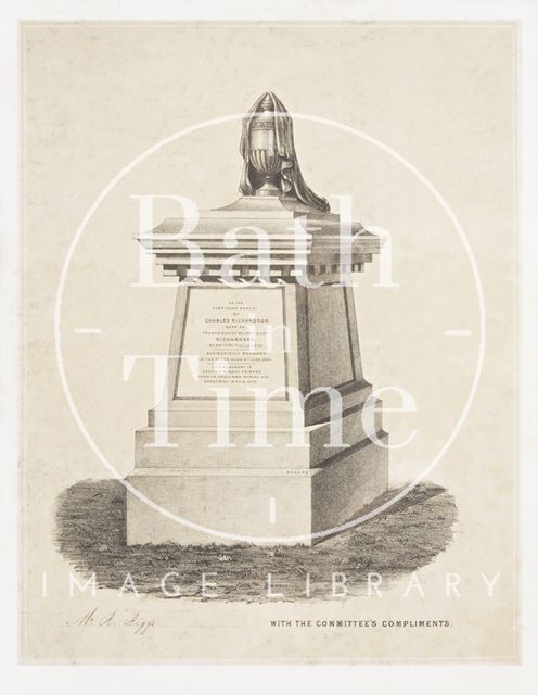 Memorial to Charles Richardson, Abbey Cemetery, Lyncombe, Bath c.1850