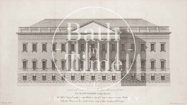 The north elevation of Mr. Allen's House, Bath 1749