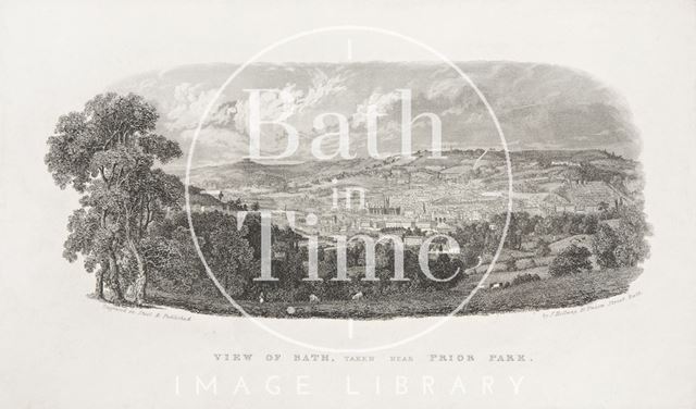 View of Bath, taken near Prior Park, Bath c.1837