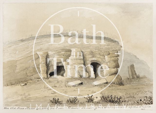 An old Free Stone Quarry on Combe Down, Bath c.1850