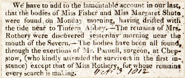 The discovery of two bodies near Tintern Abbey 1812