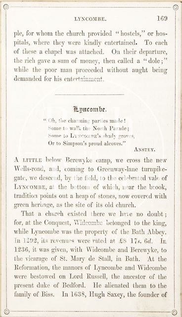 Rambles about Bath and its Neighbourhood, page 169 1847