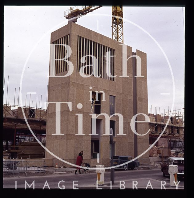 Snowdon. The ventilation shaft outside the Beaufort (now Hilton) Hotel, Walcot Street, Bath 1972