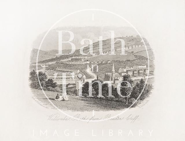 Widcombe, Bath from Beechen Cliff 1854