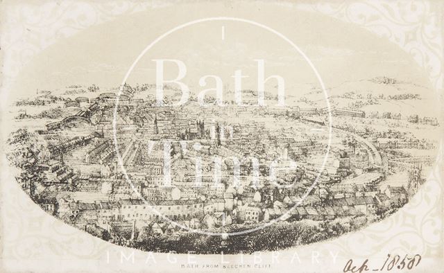 Bath from Beechen Cliff 1857