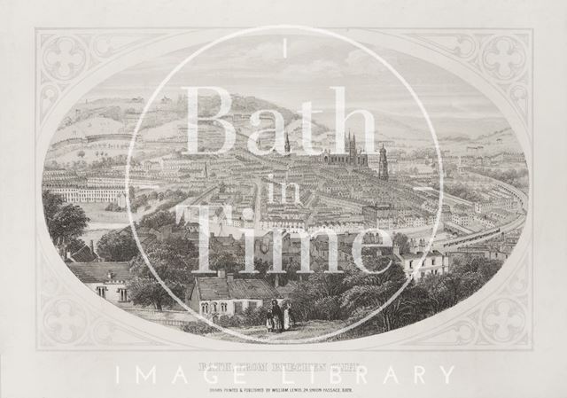 Bath from Beechen Cliff 1858