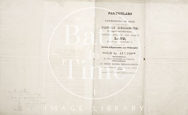 Auction of the property of the late William Redman (cover) 1832