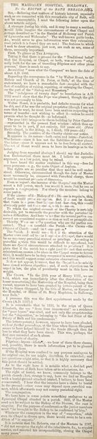 A short history of St. Mary Magdalen Hospital, Holloway, Bath 1854