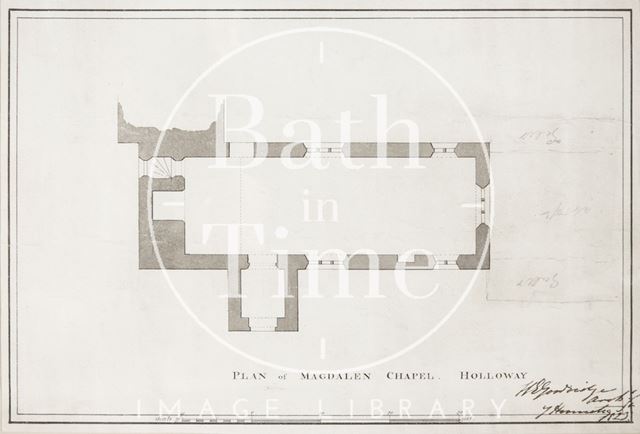 Plan of St. Mary Magdalen's Chapel, Holloway, Bath 1823?