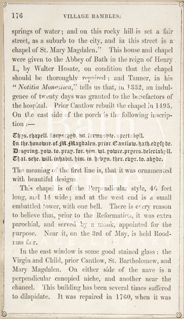 Rambles about Bath and its Neighbourhood, page 176 1847