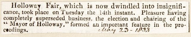 Holloway Fair, Bath 1833