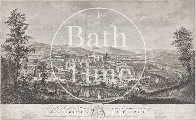 A Southwest Prospect of the City of Bath 1754