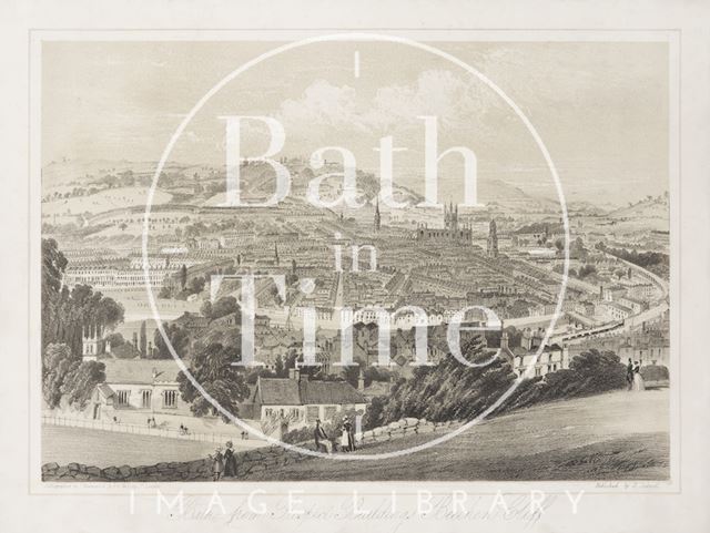 Bath from Prospect Buildings, Beechen Cliff c.1850