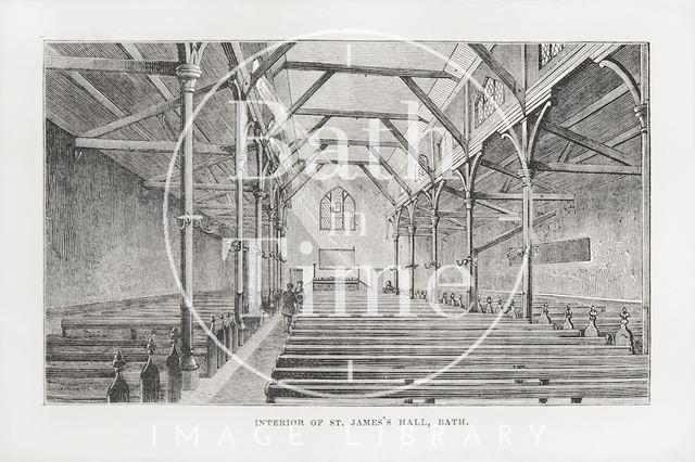 Interior of St. James's Hall, Railway Road, Bath 1879