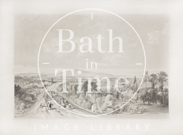 Approach to Bath Station from the east, Bath c.1840