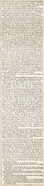 Consecration of Trinity New Free Church, Lower James Street, Bath 1822