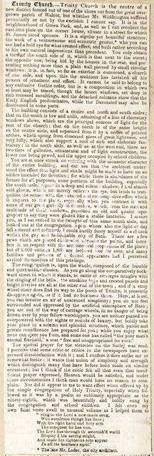 Description of Trinity Church, Bath 1846